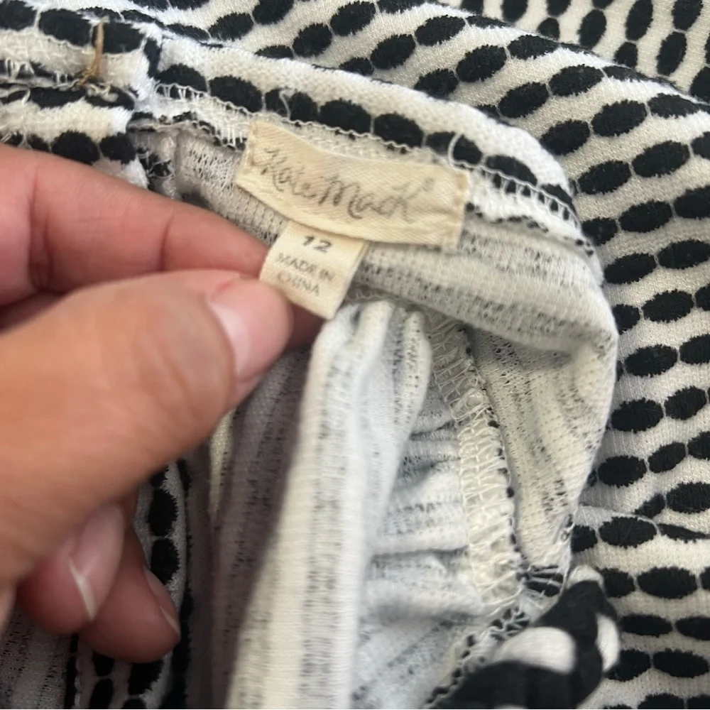 Kate Mack Girls Size 12 Top & Shorts Black and White Set Casual Everyday EUC